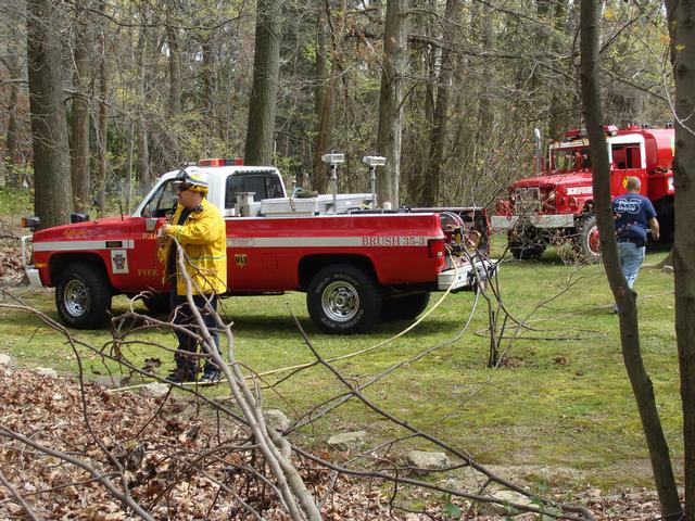 Chief Ziegler with Command at the Brush Fire April 24, 2012